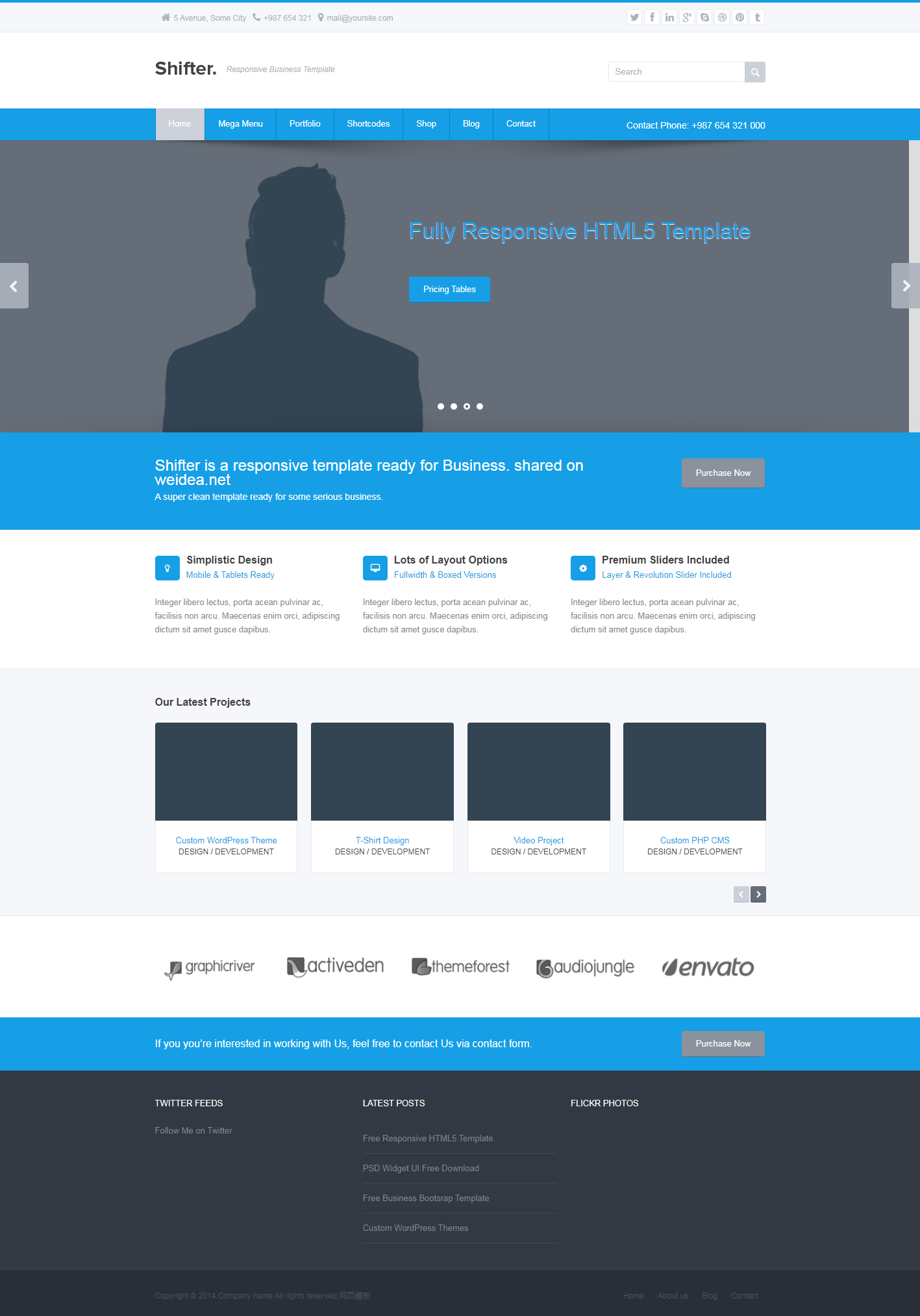 HTML5互联网工作室通用类型响应式模板 HTML5互联网工作室通用类型响应式模板
