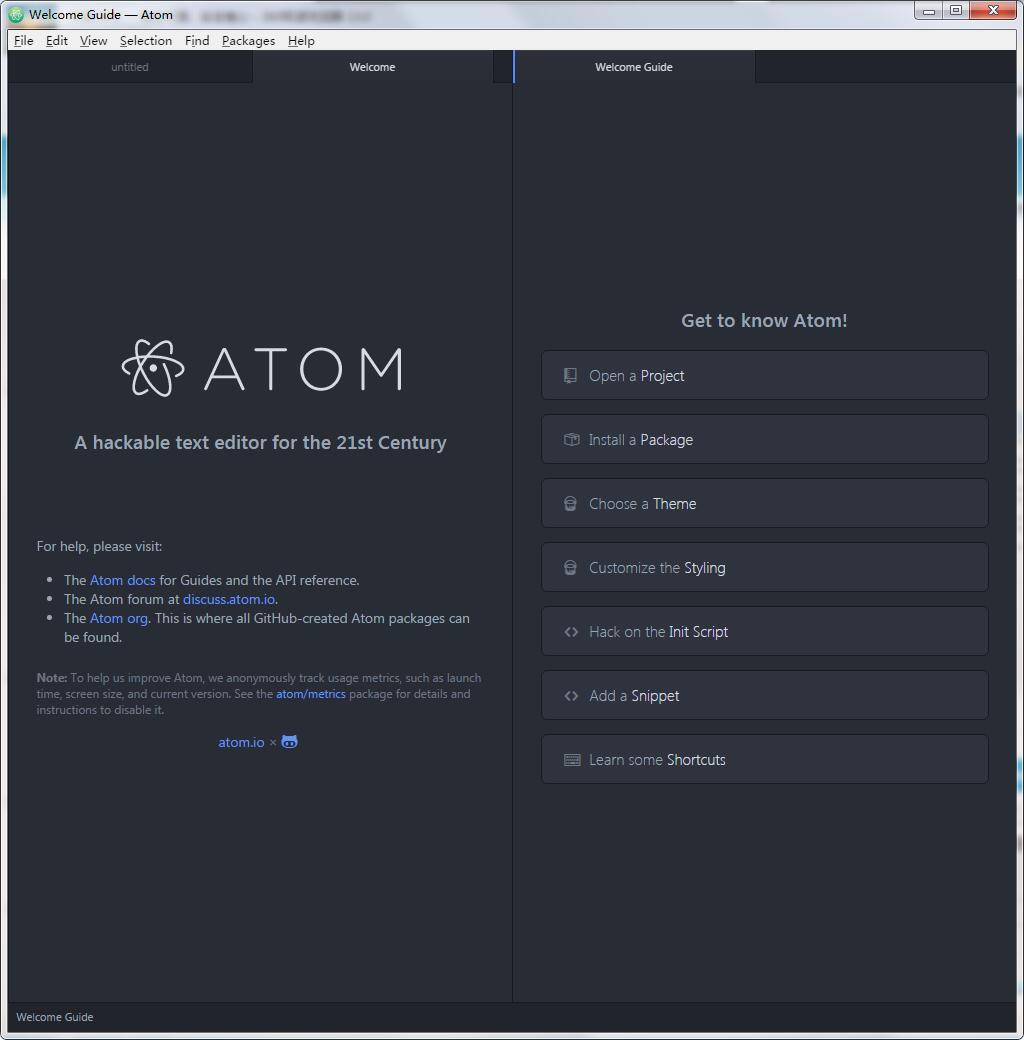 atom编辑器V1.5绿色免安装版 atom编辑器V1.5绿色免安装版