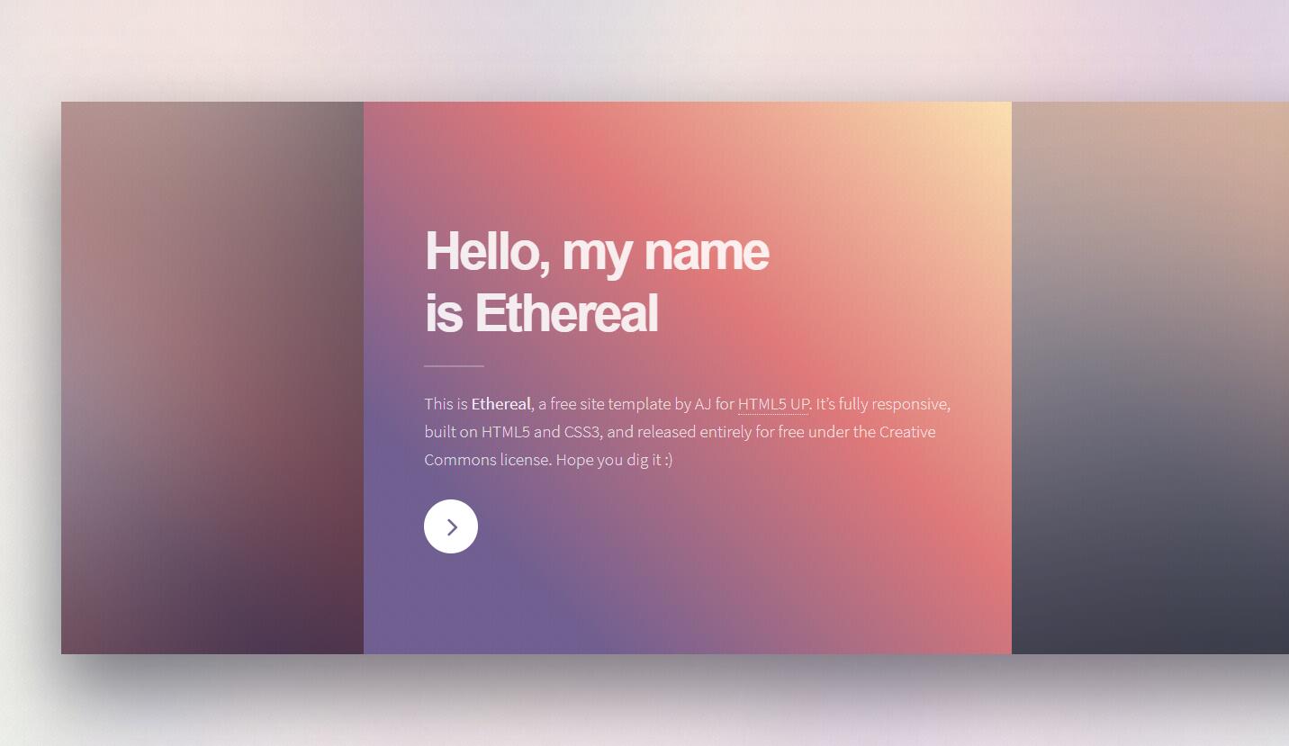 Ethereal酷炫风格HTML5横向滑动个人简历模板 Ethereal酷炫风格HTML5横向滑动个人简历模板
