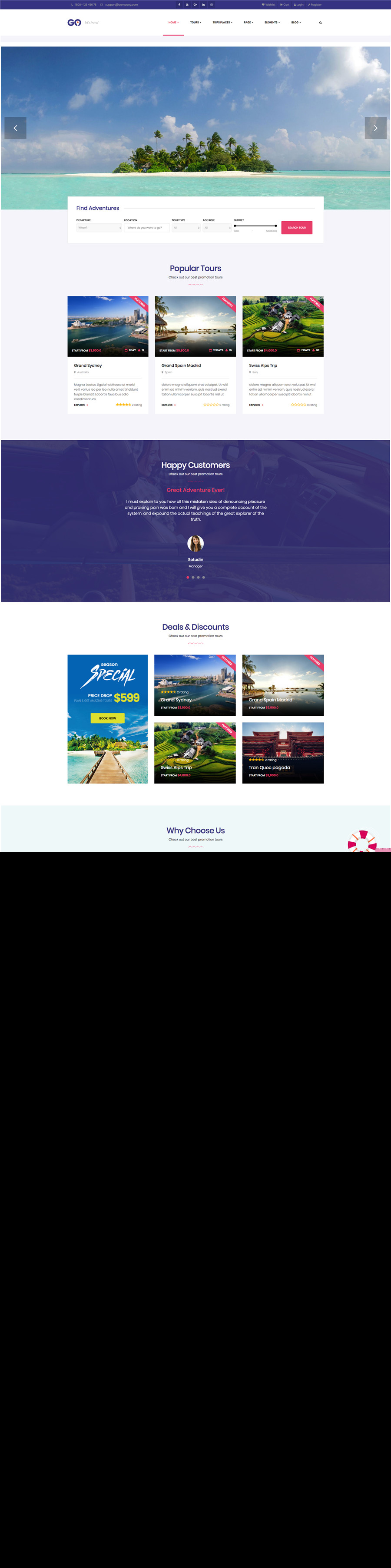 GoLove旅行景区WodPress主题模板下载 GoLove旅行景区WodPress主题模板下载
