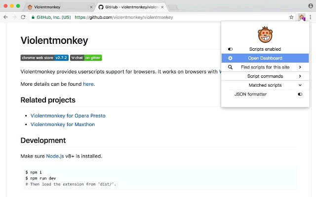 最新ViolentMonkey暴力猴插件V2.13.0 最新ViolentMonkey暴力猴插件V2.13.0