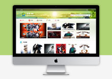 电脑端完美无错绿色风格苹果CMS网站模板