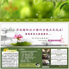 电脑端帝国CMS柔美清晰绿色瑜伽企业网站模板下载