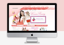 电脑端欧美风红色女装PSD商城网站模板