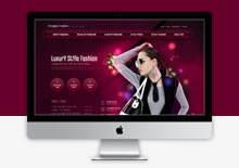 电脑端紫色酷炫明星酒吧类型PSD网站模板